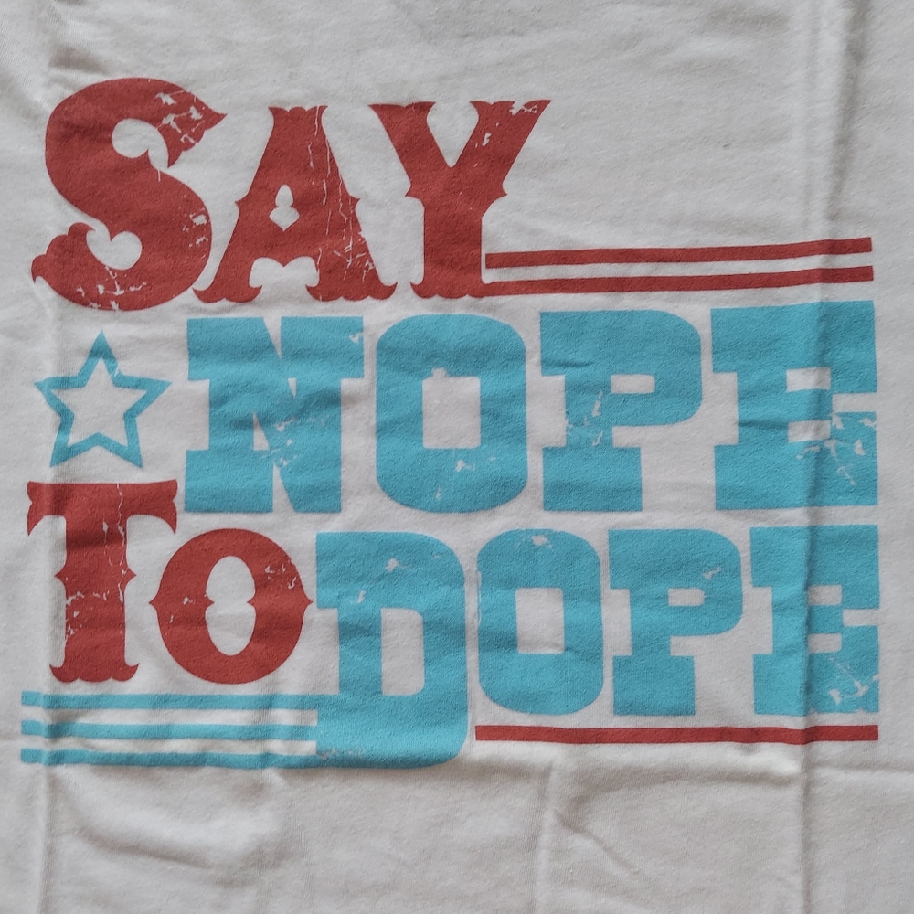Y2K Wet Seal Fitted Verbiage Tee Small Say Nope To Dope